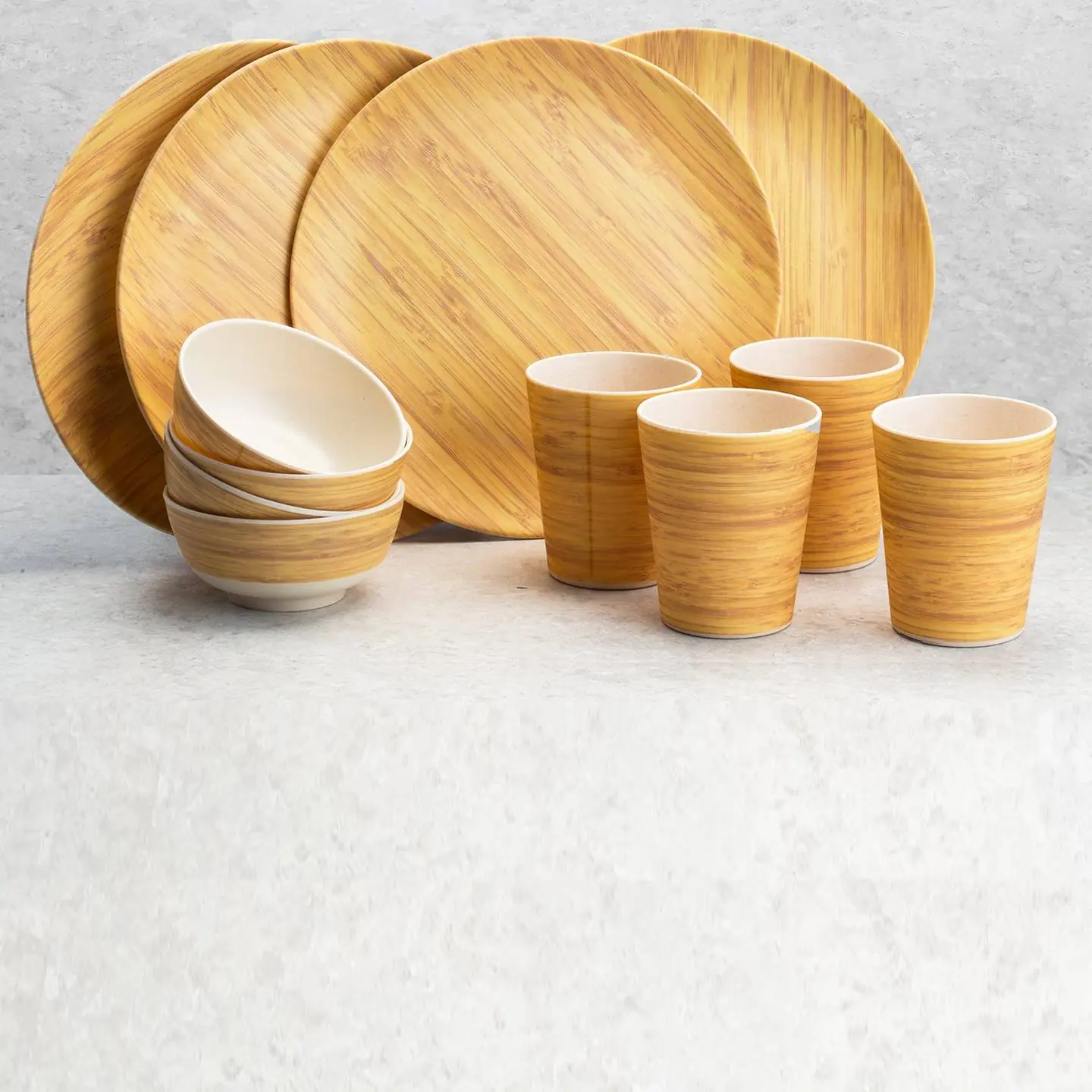 Bamboo mug set